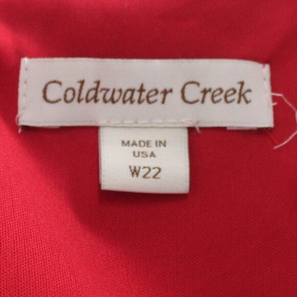 Coldwater Creek Red Dress Women Plus Size 22 W - Picture 4 of 4